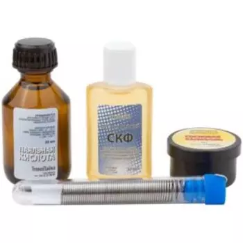 Набор для пайки 2 КФ, припой, канифоль, кислота, флюс