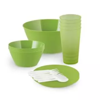 Набор для пикника Summer time, 21 предмет, 4 персоны, пластик