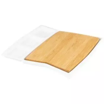 Набор для сервировки сыра Elan Gallery Айсберг, 27.5х26х1.7 см, с доской, фарфор/бамбук