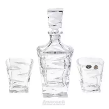 Набор для виски Zig-Zag, 3 предмета, хрусталь