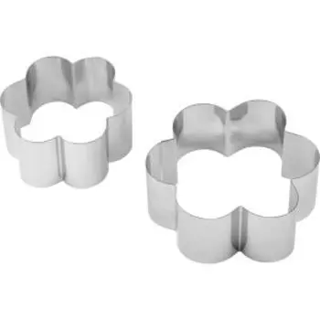 Набор форм для выпечки Mallony Torta, 2 шт, 10/8 см, цветок, нерж. сталь