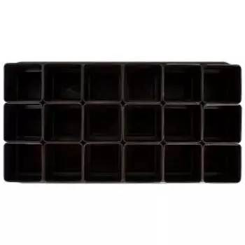 Набор горшков для рассады с выдвижным дном на поддоне Брашинг, 18 шт, 320 мл