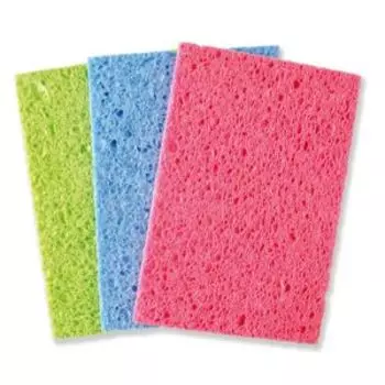 Набор губок для посуды Antella Kitchenet, 3 шт, 13.5х9.5 см, целлюлозные