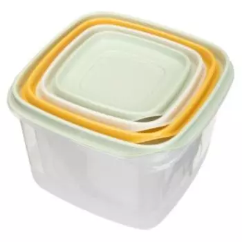 набор контейнеров CLEVER 4шт (0,25л+0,45л+0,75л+1,2л), пластик