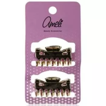 Набор крабов для волос Ameli, 2 шт, 4х3 см, золото