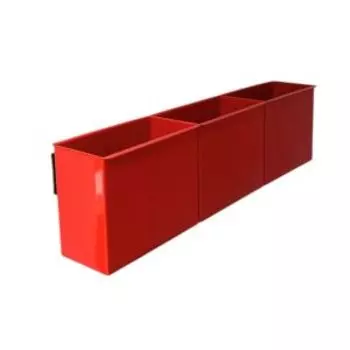 Набор красных лотков Jettools Jetsystem 126 мм 3 шт с универсальной планкой