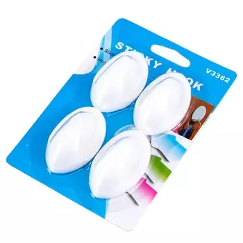 Набор крючков, 4 шт, пластик