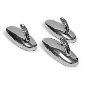 Набор крючков Atlant, 3 шт, самоклеющиеся, хром