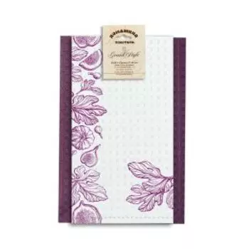 Набор кухонных полотенец Инжир, 2 шт, 35х60 см, хлопок, вафля, шелкография