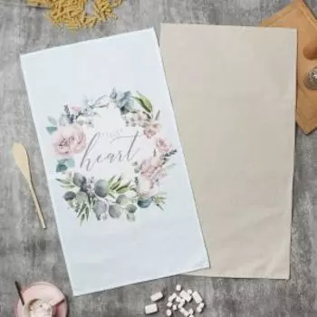 набор кухонных полотенец ЭТЕЛЬ 40х73см- 2шт, вафля 180г/м2, хл.100% Heard