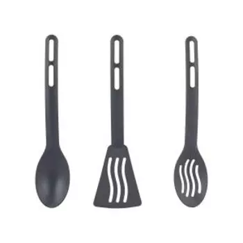 Набор кухонных принадлежностей Simple, 3 предмета, пластик, серый