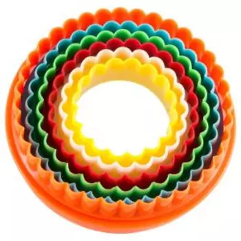 Набор кулинарных форм Круг, 6 шт, пластик, в ассортименте