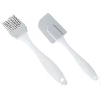 Набор лопатка + кисточка, силикон
