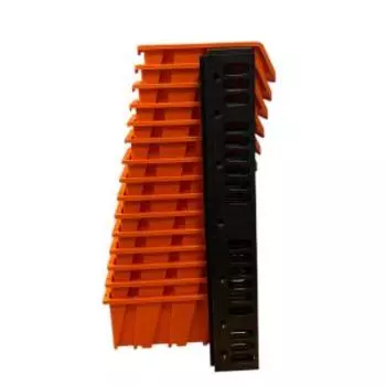 Набор лотков для метизов №1, 15х9.5х7 см, 15 шт + планка, 35 см, 4 шт