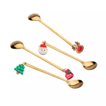 набор ложек десертных APOLLO Teatro 4шт., нерж.сталь, силикон