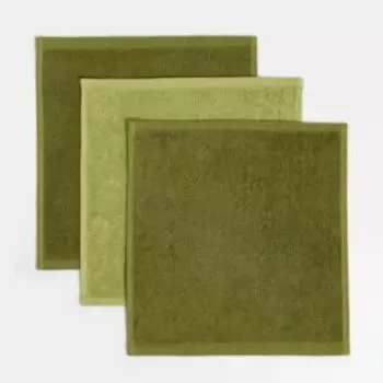 Набор махровых полотенец Этель All you need is relax, 3 шт, 30х30 см, махра, хлопок