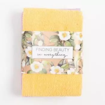 Набор махровых полотенец Этель Beauty, 3 шт, 30х30 см, махра, хлопок