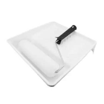 Набор малярный для потолка Decor Black Edition Old School, валик 180 мм, ванночка 320х350 мм