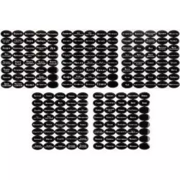 Набор наклеек для маркировки специй, круп, консервации Mallony, 200 шт, многоразовые, ПВХ