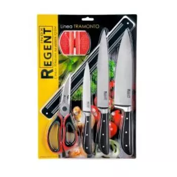 Набор ножей и аксессуаров Linea Tramonto, 6 предметов, нерж. сталь/пластик