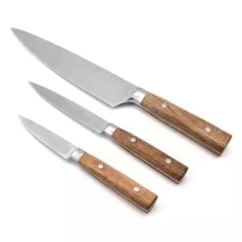 Набор ножей Taller Hardwood, 3 предмета, нерж. сталь/дерево