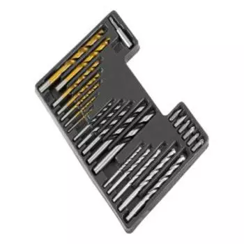 набор оснастки Hardax: по бетону 4-10 мм; металлу 2-10 мм; дереву 4-10 мм; 6 бит; битодержатель, дюбель 5,6,8,10мм