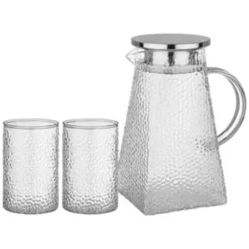 Набор питьевой Agness, 3 предмета, 1.2 л / 300 мл, стекло, в ассортименте