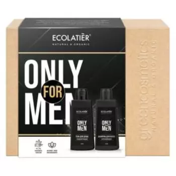Набор подарочный Ecolatier Extra Only for Men, гель для душа / шампунь для волос