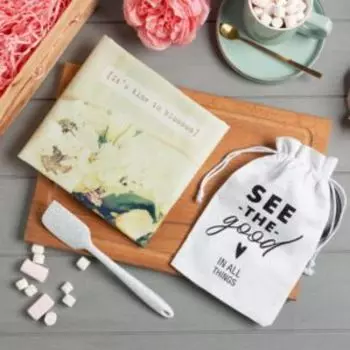 набор подарочный Этель Hello spring: полотенце, лопатка, мешочек с завязками