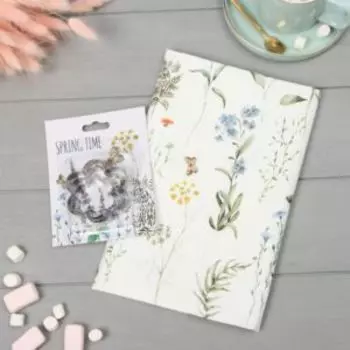 Набор подарочный Этель Весеннее время: полотенце и формочки для печенья, саржа