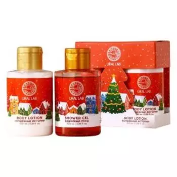 Набор подарочный Ural Lab Вишнёвый пунш, гель для душа и лосьон для тела