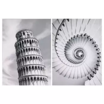 Набор постеров Арт Дизайн Архитектура, 2 шт, 30х40 см, черно-белый