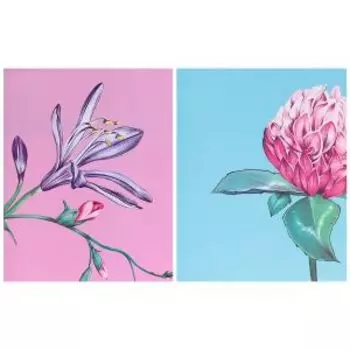 Набор постеров Арт Дизайн Фиолетовые цветы 1, 2 шт, 39х49 см