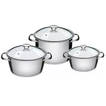 Набор посуды Allegra, 6 предметов, нерж. сталь