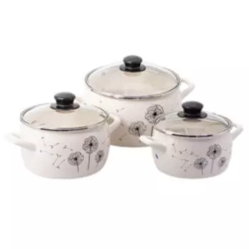 Набор посуды Metrot Одуванчик, 6 предметов, эмаль