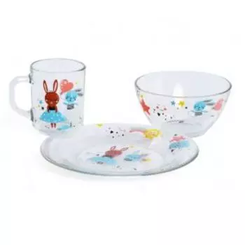 Набор посуды OSZ Балерины, 3 предмета, стекло