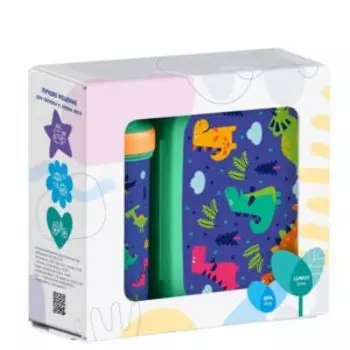 Набор посуды Phibo Пластишка, зеленый, 2 предмета, пластик