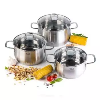 Набор посуды Taller Бригг, 6 предметов, нерж. сталь