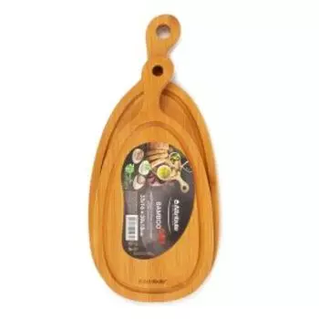 Набор разделочных досок Attribute Bamboo Curve, 2 шт, бамбук