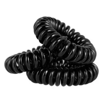 Набор резинок для волос, 3 шт, 3.5 см, пластик, черный