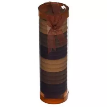 Набор резинок для волос Ameli, 18 шт, 5 см, коричневый