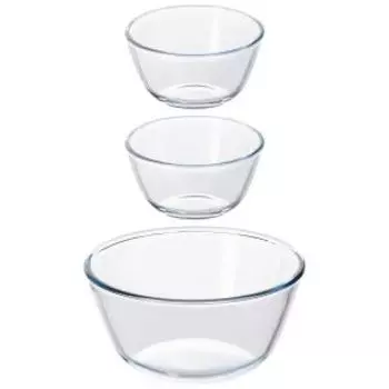 набор салатников ELAN GALLERY Crystal glass 2 шт-500мл, 1шт.- 1,6 л., стекло жаропрочное