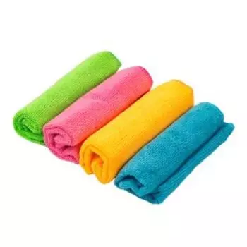 Набор салфеток для уборки Attribute Multi Colors, 4 шт, 30х30 см, микрофибра