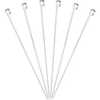 Набор шампуров Ecos, 450х10х0,7 мм, угловой, без витка, 6 шт