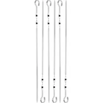 Набор шампуров ECOS ND-301D, 45x1x0,15 см, форма прямая, хром