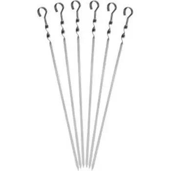 Набор шампуров ECOS, угловые, с витком, 450х10х0.7 мм, 6 шт, в чехле