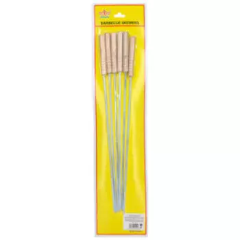 Набор шампуров с деревянной ручкой, 40 см, 6 шт