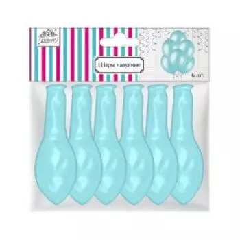 Набор шаров воздушных Fiolento Веселая вечеринка, 6 шт, 30 см, голубой перламутр