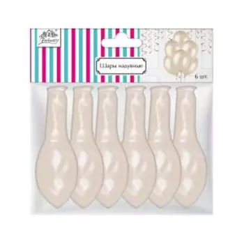 Набор шаров воздушных Fiolento Веселая вечеринка, 6 шт, 30 см, молочный перламутр