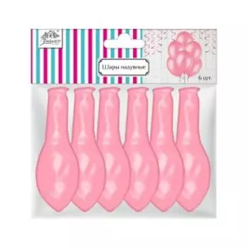 Набор шаров воздушных Fiolento Веселая вечеринка, 6 шт, 30 см, розовый перламутр